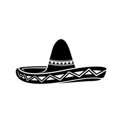 Simple Mexican Sombrero Hat Vector Design