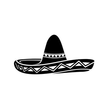 Simple Mexican Sombrero Hat Vector Design