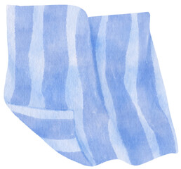 striped napery watercolor illustration