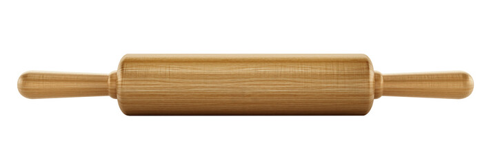 Rolling pin isolated on white background. 3D illustration
