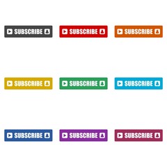 Fototapeta premium Subscribe icon. Set icons colorful