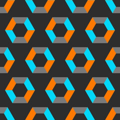 Seamless pattern with hexagons
