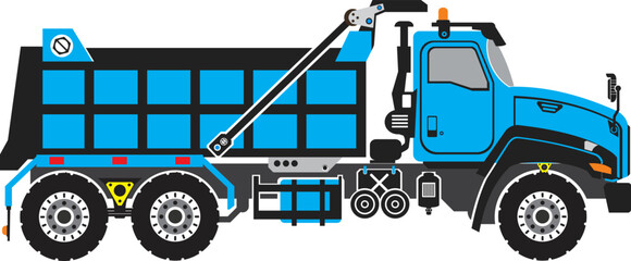 Dump Truck in blue and black vector © Baginda M. L. Tobing