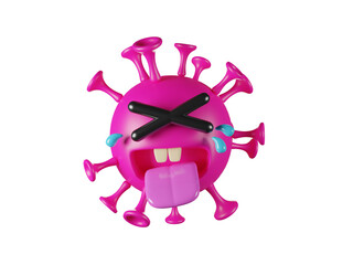 The evil virus is crying.