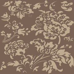 Floral pattern. Wallpaper. Pattern in vintage style