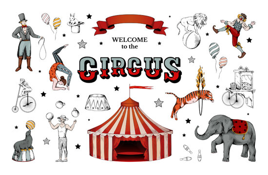 vintage circus elephant png