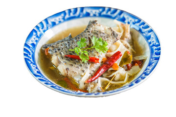 Tomyam tilapia isolated on white background
