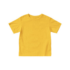 Orange color kids t-shirt short sleeves crew neck transparent background