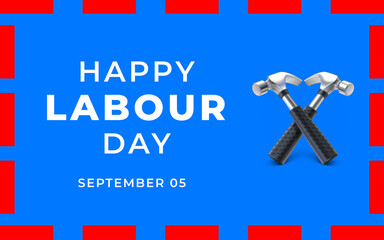 Fototapeta premium Labor day typography Background. 5th September United state of America Labor day design. Happy labor day. Labor Day in the United States of America Celebration.