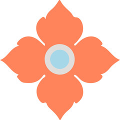 Thai pattern background of flower element. Asian traditional art design.