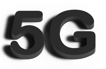 Naklejka premium 3D Realistic network logo 5G network connection 5G logo