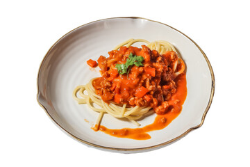 Spaghetti isolated on white background