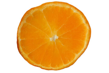 Fresh Orange Slice Isolated on White Background