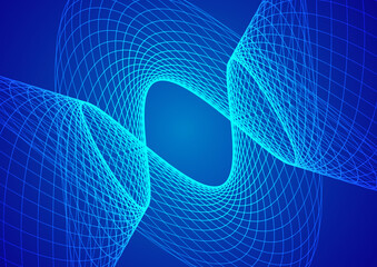 Abstract technology blue background wave lines background. Banner, poster or template elegant and modern curved lines. Communication technology concept