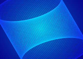 Abstract technology blue background wave lines background. Banner, poster or template elegant and modern curved lines. Communication technology concept