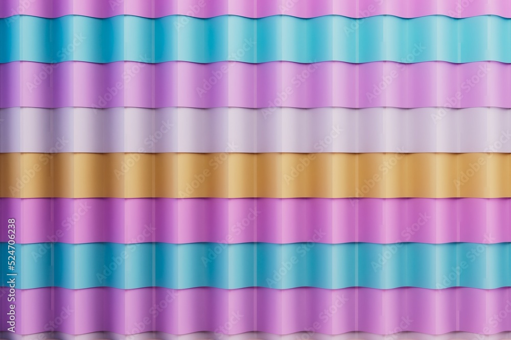 Aufkleber abstract background consisting of colorful wavy lines. 3d render. 3d illustration