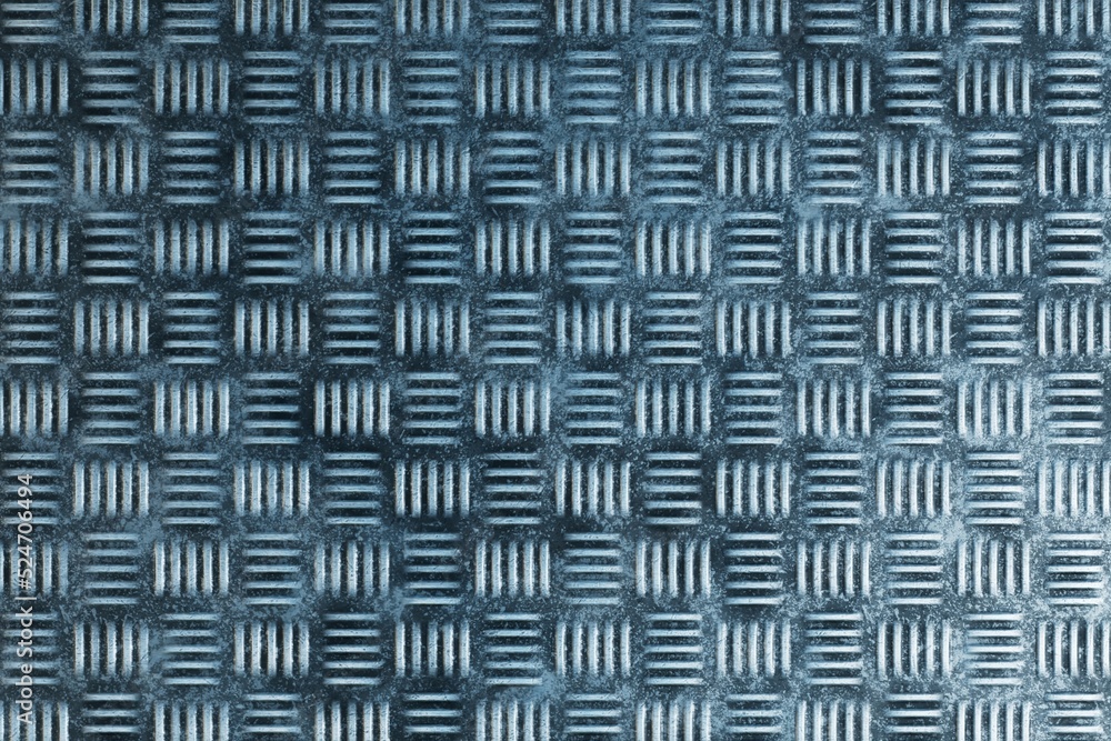 Poster abstract background. a metal mesh consisting of patterns of small squares in blue and white stripes.