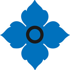 Thai pattern background of flower element. Asian traditional art design.