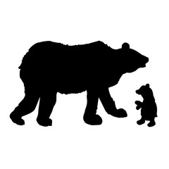 silhouette of bear