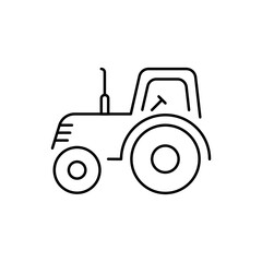 Tractor linear icon. Editable stroke