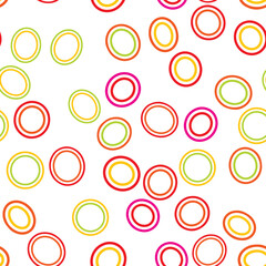 Vector set background. Round geometry group batik graphic. Hand drawn circle doodle painting. Design pattern illustration brush stroke. Seamless. Art backdrop vector concept. Autumn color