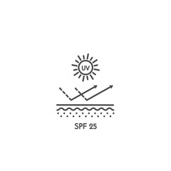 uv protect icon, spf 25 vector illustration eps 10