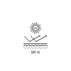 uv protect icon, spf 15 vector illustration eps 10
