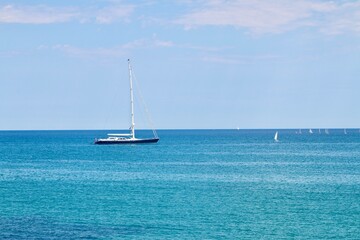 yacht in the sea