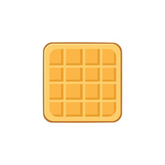 Square Waffle Cartoon Drawing Design. Hand Drawn Illustration Isolated On Transparent Background