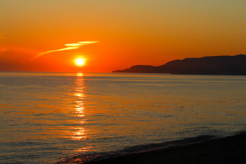 Sunrise at sea in Gaspé, QC, Canada	