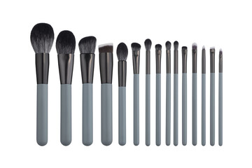 Makeup brushes set mockup
