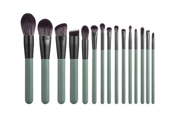 Makeup brushes set mockup