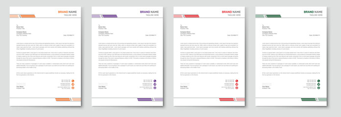 Abstract Letterhead Design Modern Business Letterhead Design Template