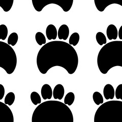 Fototapeta premium seamless illustration of paw print - national dog day. Template for background, poster, postcard, banner, signboard. Printing on textiles, paper.