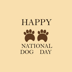 illustration concept for national dog day holiday. Template for background, poster, postcard, banner, signboard.