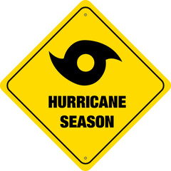 Hurricane season banner with sign.