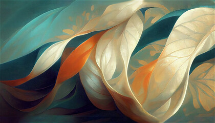 Art nouveau inspired abstract floral background can be use for wallpaper, decoration, backgrounds, backdrop, banner, header, Template for footer in your project