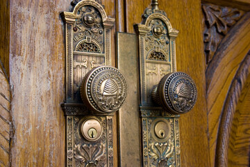 Salt Lake Temple Doorknobs - obrazy, fototapety, plakaty