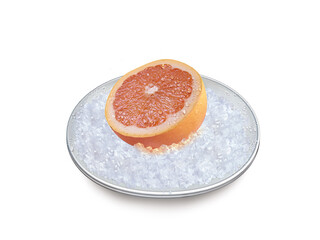 pamplemousse, fruit, sucré, aliment, frais, sain, couper, jus, juteuse, glace pilée, fraicheur, assiette, vitamine, santé, organique, dessert, nutrition, naturel