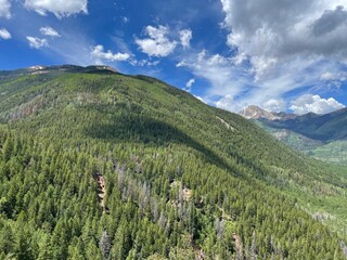 Cloudy mountain sky
