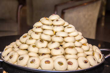 Egyptian Oriental and Traditional Food, Kahk Eid elfetr shot is selective focus with shallow depth of field.