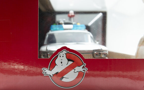Algers, Algeria - August 20, 2022 -  ECTO-1 - Ghost busters logo packaging