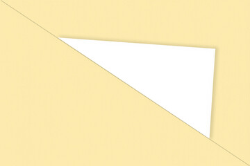White sheet of paper inserted into an envelope