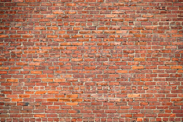 facade view of old brick wall background