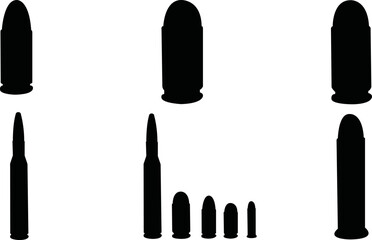 Fototapeta premium Bullets Eps Vector, Silhouette, Logo, Bullets Eps Vector Cut Files for Cricut Design, Bullets Digital Commercial Clipart 