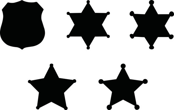 Sherrif Badge Eps Vector,  Silhouette, Logo, Sherrif Badge  Eps Vector Cut Files for Cricut Design, Sherrif Badge  Digital Commercial Clipart 