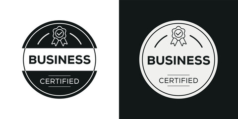 Fototapeta na wymiar Creative (Business) Certified badge, vector illustration.