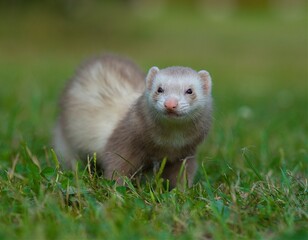 Champagne ferret on the willow.