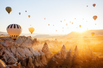 Sunrise hot air balloons in Cappadocia