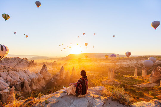 Hot air balloons in Cappadocia